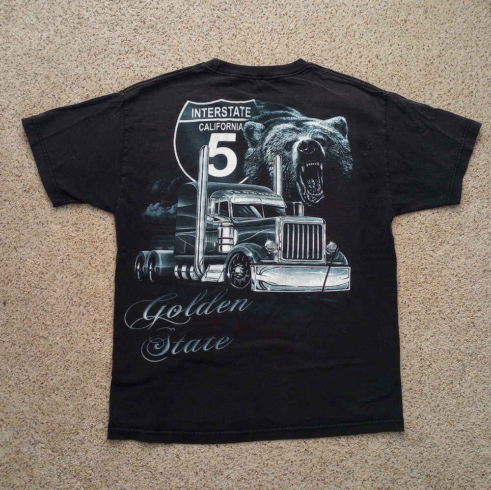California Interstate 5 Golden State Bear Graphic Shirt
